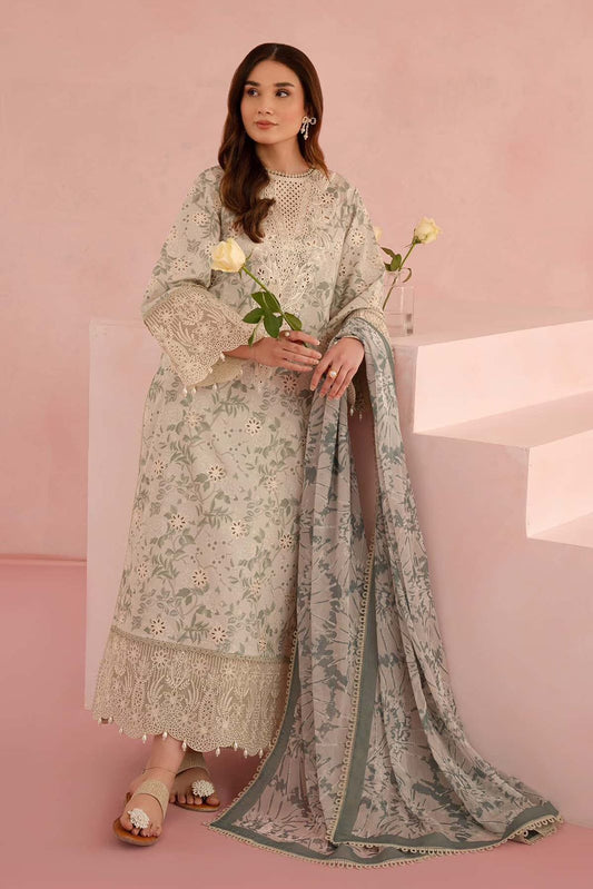 Afrozeh - Cream - Lawn 3Pcs - KYLON