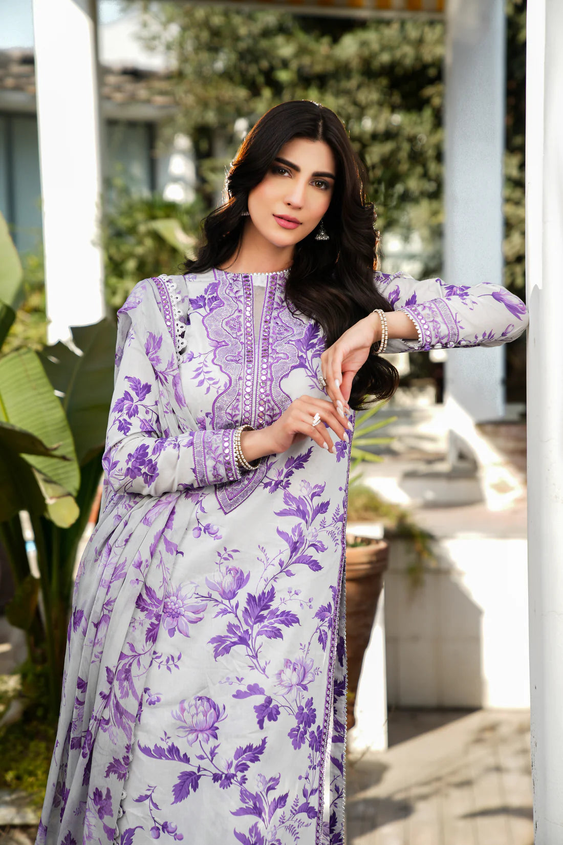Aneelas | Purple - Digital Printed Luxury Lawn Collection