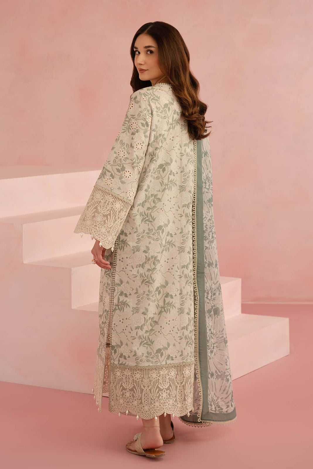 Afrozeh - Cream - Lawn 3Pcs - KYLON